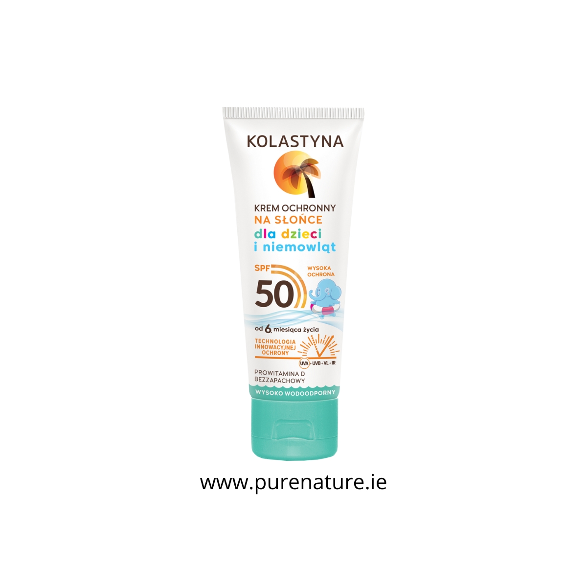 Kopia Kopia www.purenature.ie (19) SPF 50 Krem ochronny na słońce, dla dzieci i niemowląt od 6. m-ca życia - obrazek 1